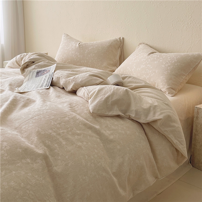 91家纺网 家纺一手货源 找家纺 （总）琪格格纺织 2026新款A类无染本色棉麻纯棉水洗棉四件套