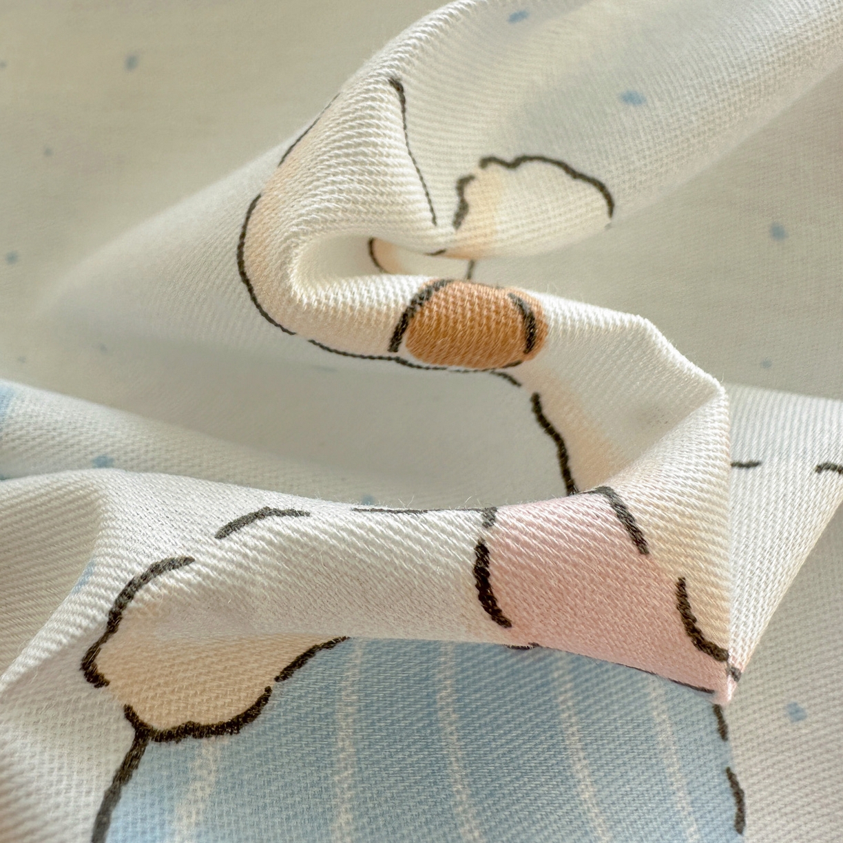 91家纺网 家纺一手货源 找家纺 春雨家居 2026新款全棉印花ins减龄可爱小清新单枕套 星星童话园-兰