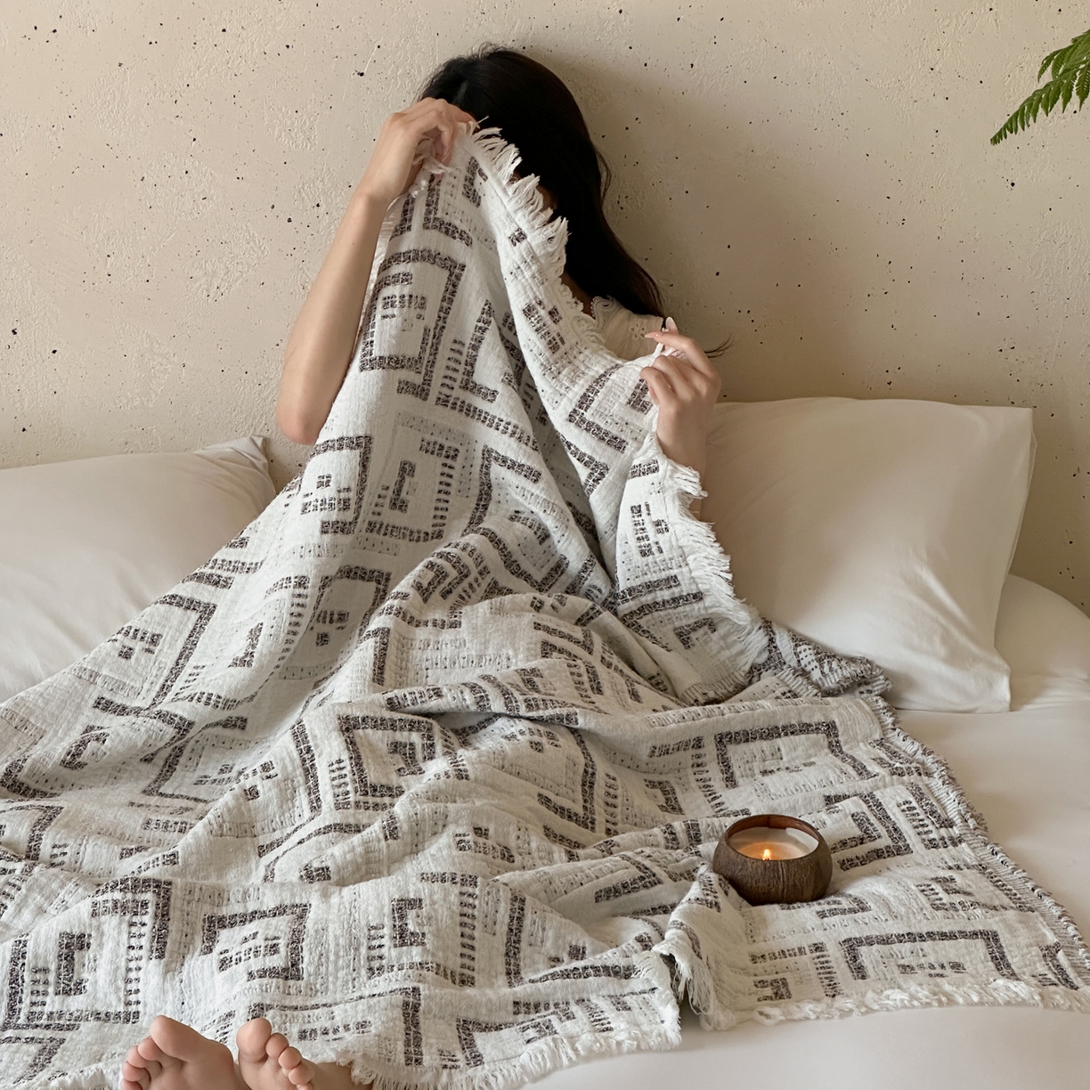 91家纺网 家纺一手货源 找家纺 （总）例外 2026新款粗花妮欧美风布拉格毛毯毯子