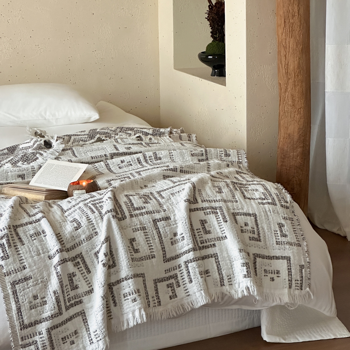 91家纺网 家纺一手货源 找家纺 （总）例外 2026新款粗花妮欧美风布拉格毛毯毯子