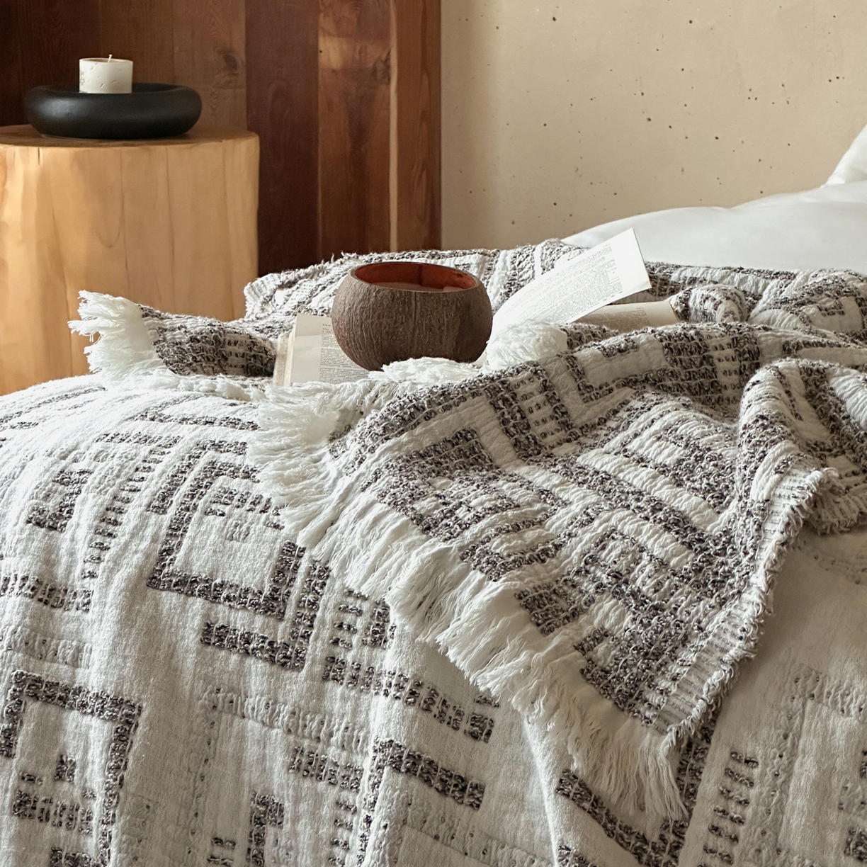 91家纺网 家纺一手货源 找家纺 （总）例外 2026新款粗花妮欧美风布拉格毛毯毯子