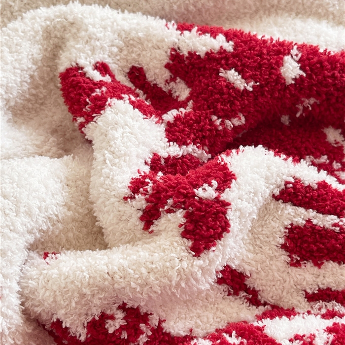 91家纺网 家纺一手货源 找家纺 琪格格纺织 2026新款原创加厚半边绒毛毯系列 雪花-白