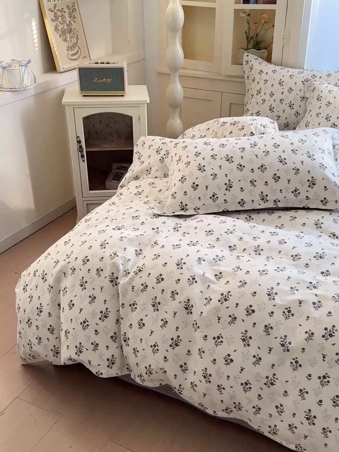 91家纺网 家纺一手货源 找家纺 春雨家居 2026新款全棉印花ins减龄可爱小清新单被套 清秋夜曲