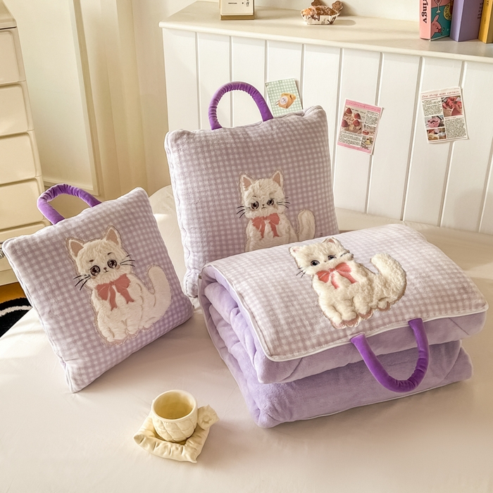 91家纺网 家纺一手货源 找家纺 （总）番茄+ 2025新款牛奶绒哈基米抱枕被