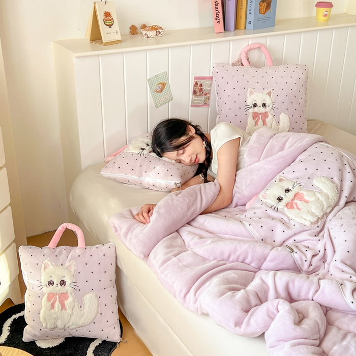 91家纺网 家纺一手货源 找家纺 （总）番茄+ 2025新款牛奶绒哈基米抱枕被