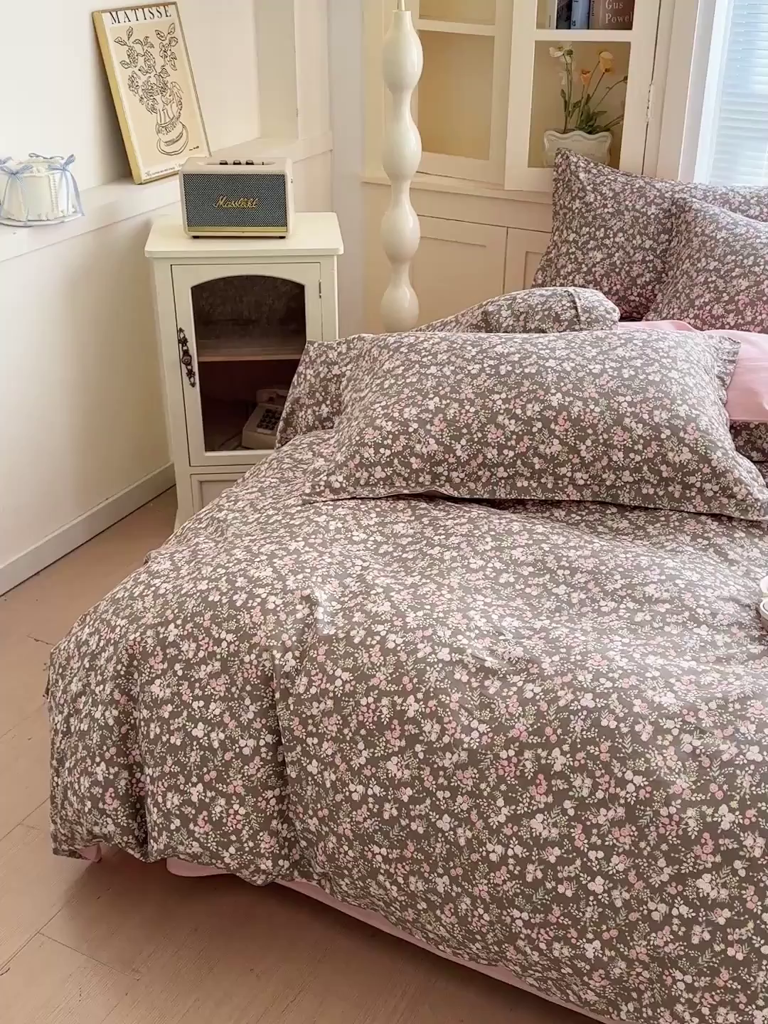 91家纺网 家纺一手货源 找家纺 春雨家居 2026新款全棉印花ins减龄可爱小清新单被套 玉海棠