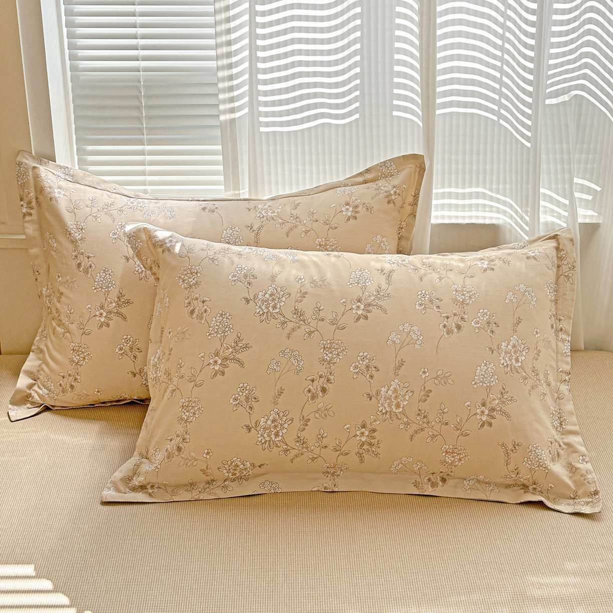 91家纺网 家纺一手货源 找家纺 春雨家居 2026新款全棉纯棉花ins减龄可爱小清新四件套 芙莉