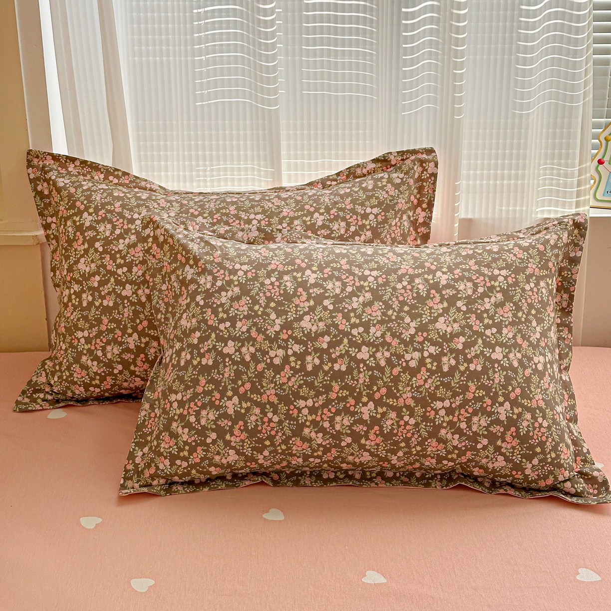 91家纺网 家纺一手货源 找家纺 春雨家居 2026新款全棉纯棉花ins减龄可爱小清新四件套 玉海棠