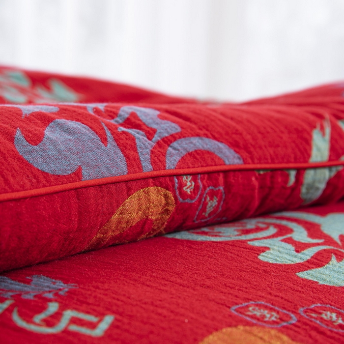 91家纺网 家纺一手货源 找家纺 （总）双层纱家居 2025新款双层纱冬被被子被芯-马上有福