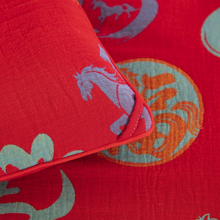 91家纺网 家纺一手货源 找家纺 （总）双层纱家居 2025新款双层纱冬被被子被芯-马上有福