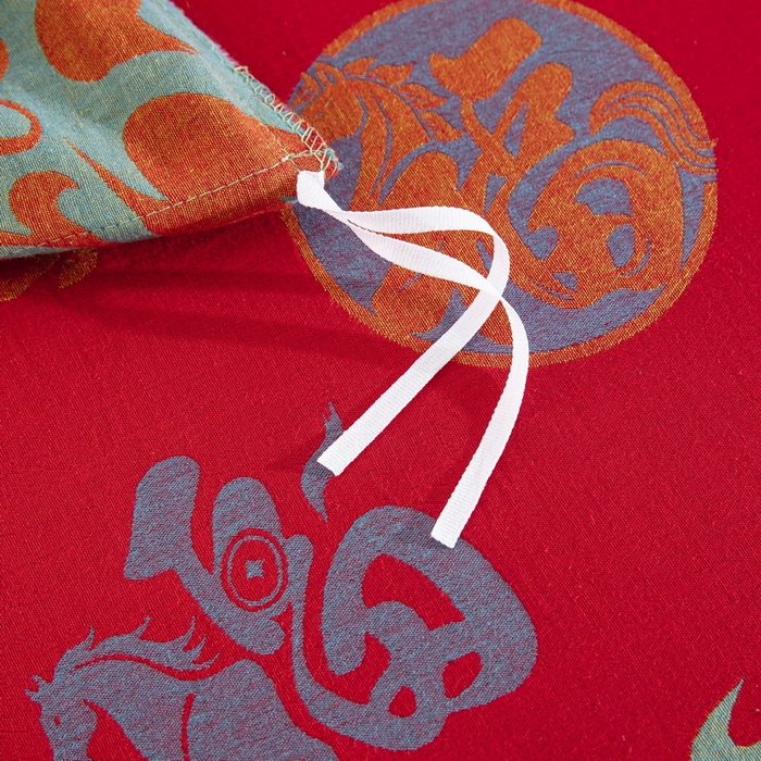 91家纺网 家纺一手货源 找家纺 （总）双层纱家居 2025新款全棉纯棉双层纱四件套-马上有福