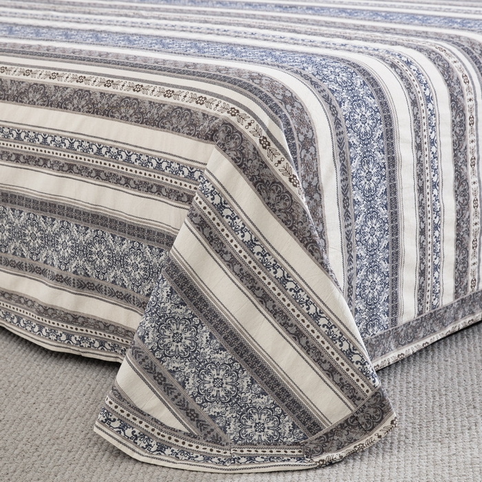 91家纺网 家纺一手货源 找家纺 （总）双层纱家居 2025新款全棉纯棉双层纱四件套-波西米亚