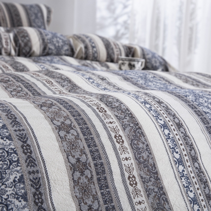 91家纺网 家纺一手货源 找家纺 （总）双层纱家居 2025新款全棉纯棉双层纱四件套-波西米亚