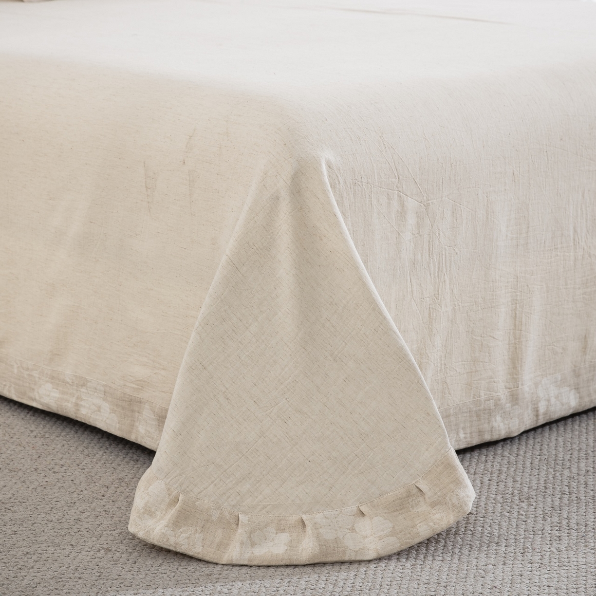 91家纺网 家纺一手货源 找家纺 （总）仰望棉麻双层纱供应链 2026新款棉麻滚绳工艺款四件套-蒂花之绣-蝶