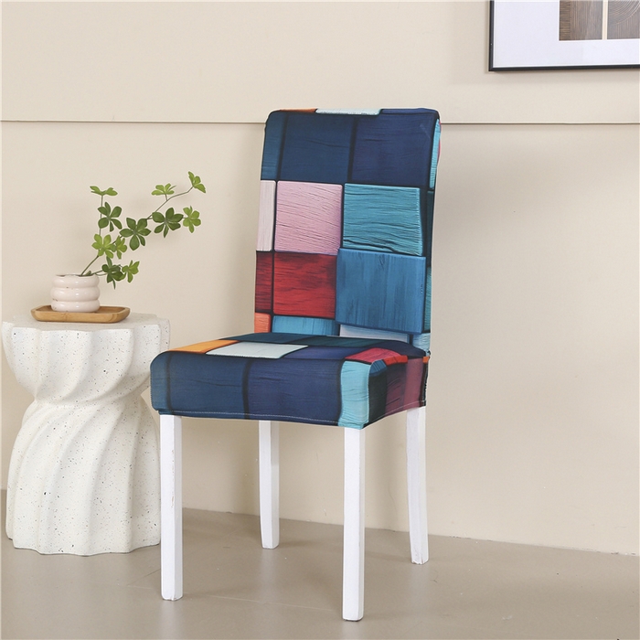 91家纺网 家纺一手货源 找家纺 雅竹家纺 2026新款弹力牛奶丝椅套 彩格