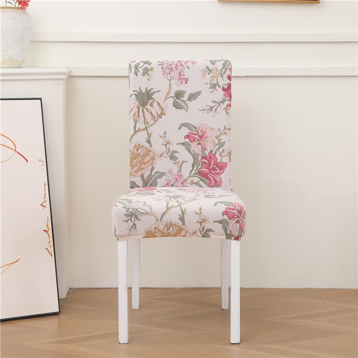 雅竹家纺 2026新款弹力牛奶丝椅套 粉玉