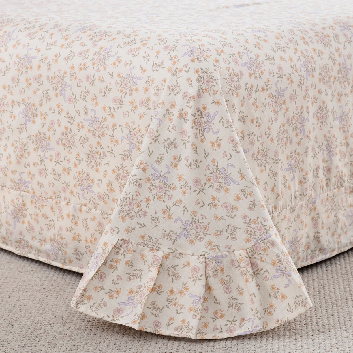 91家纺网 家纺一手货源 找家纺 仰望棉麻双层纱供应链 2026新款全棉双层纱绣花绣花四件套-初语 初语-玉颜粉