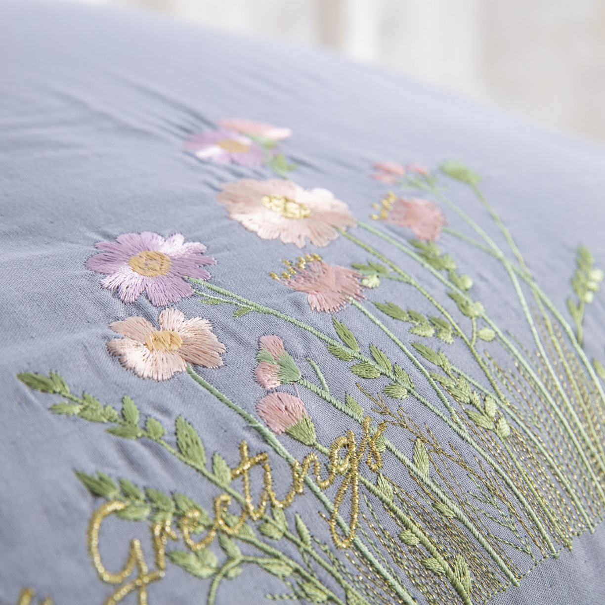 91家纺网 家纺一手货源 找家纺 仰望棉麻双层纱供应链 2026新款全棉双层纱绣花绣花四件套-初语 初语-雾霾蓝