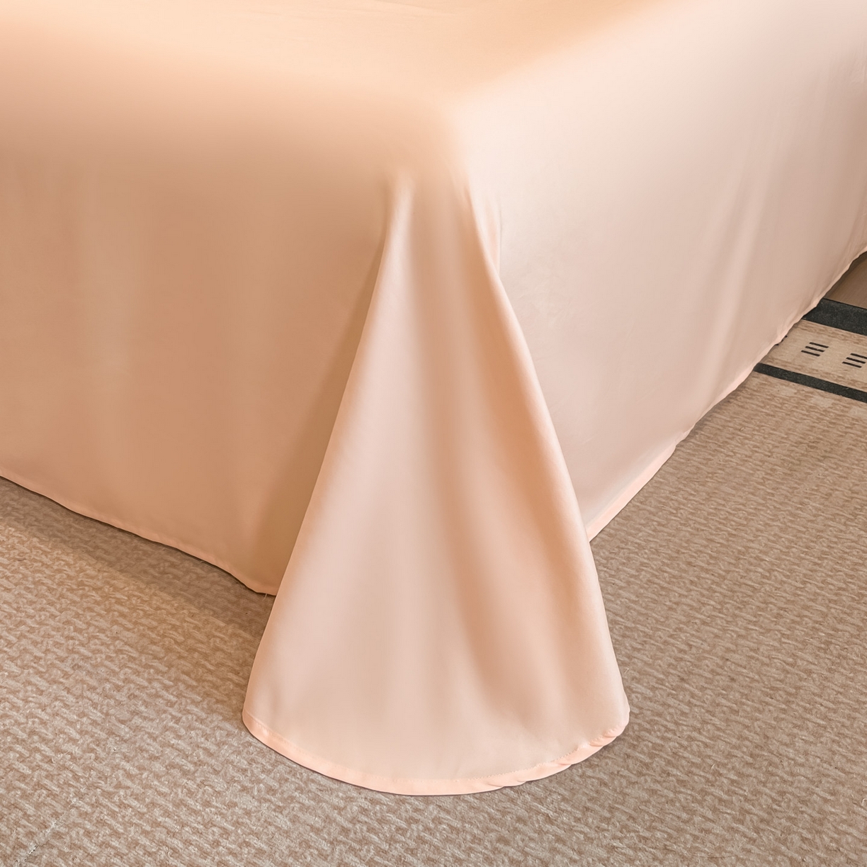 91家纺网 家纺一手货源 找家纺 （总）博纳家纺 2026新款高端色织提花拼角绣花宽边亲肤棉四件套海韵系列