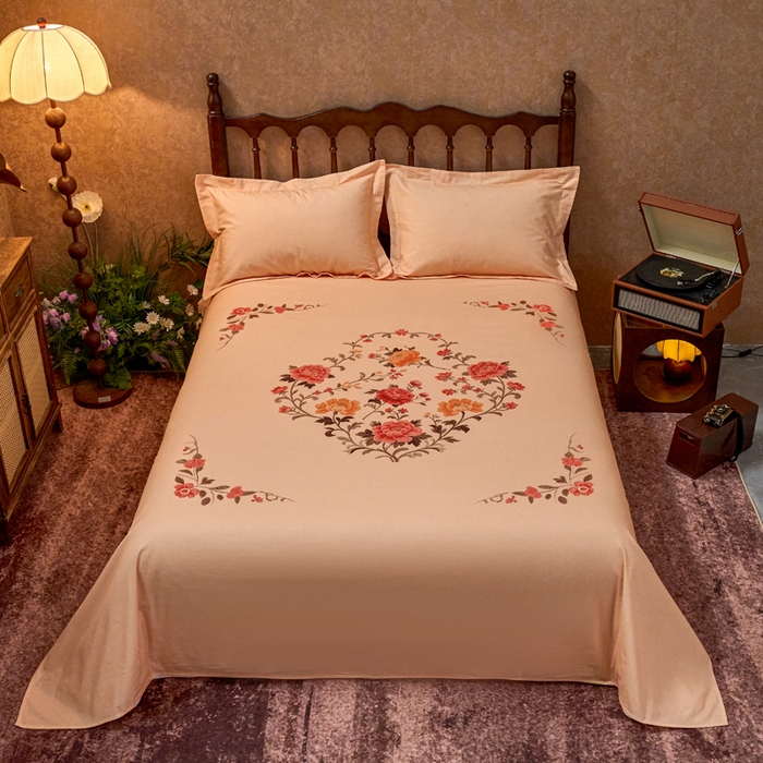 91家纺网 家纺一手货源 找家纺 （总）春皖家纺 2026新款老上海A类国民全棉老粗布床单怀旧经典粗布床单（提供买家秀）