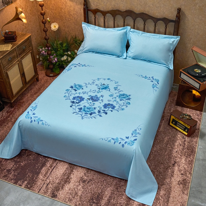 91家纺网 家纺一手货源 找家纺 （总）春皖家纺 2026新款老上海A类国民全棉老粗布床单怀旧经典粗布床单（提供买家秀）