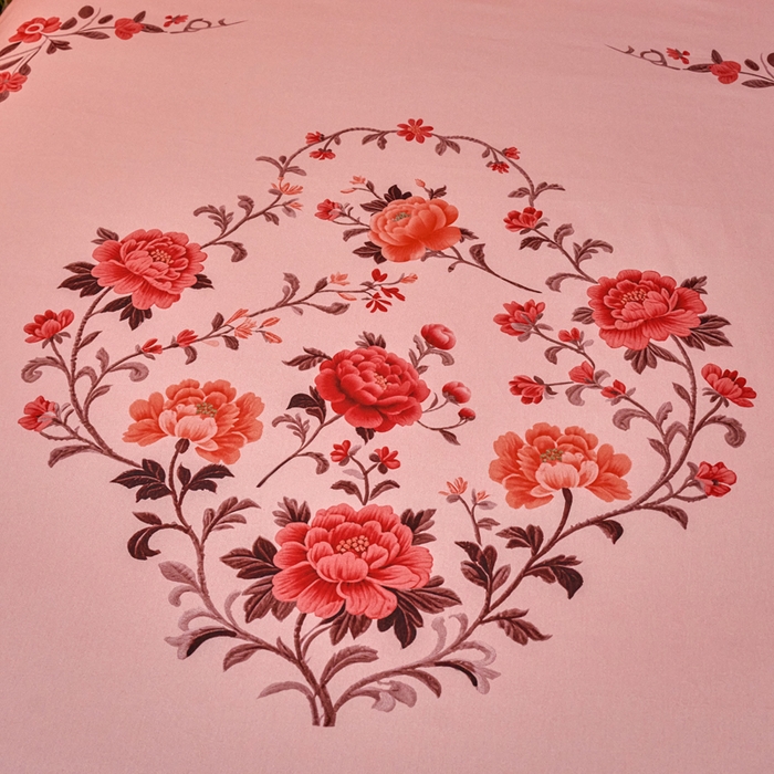 91家纺网 家纺一手货源 找家纺 春皖家纺 2026新款老上海A类国民全棉老粗布床单怀旧经典粗布床单（提供买家秀） 锦花-玉