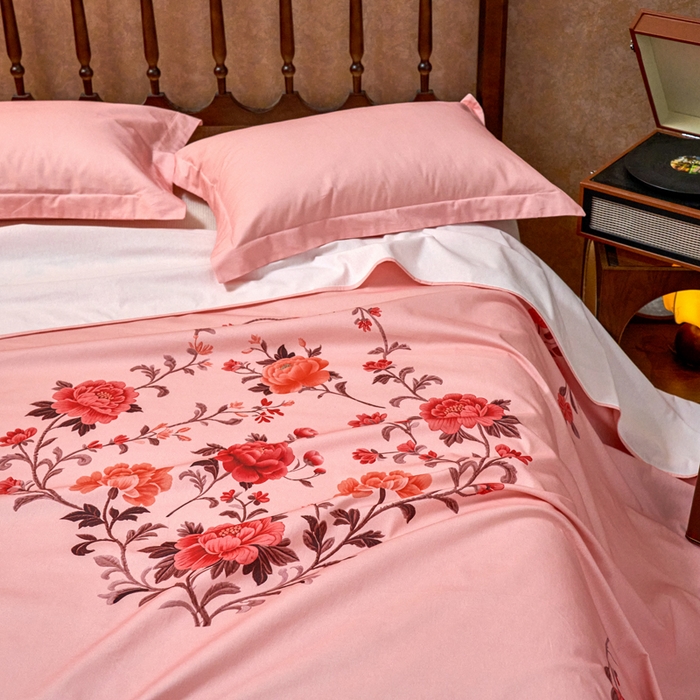 91家纺网 家纺一手货源 找家纺 春皖家纺 2026新款老上海A类国民全棉老粗布床单怀旧经典粗布床单（提供买家秀） 锦花-玉