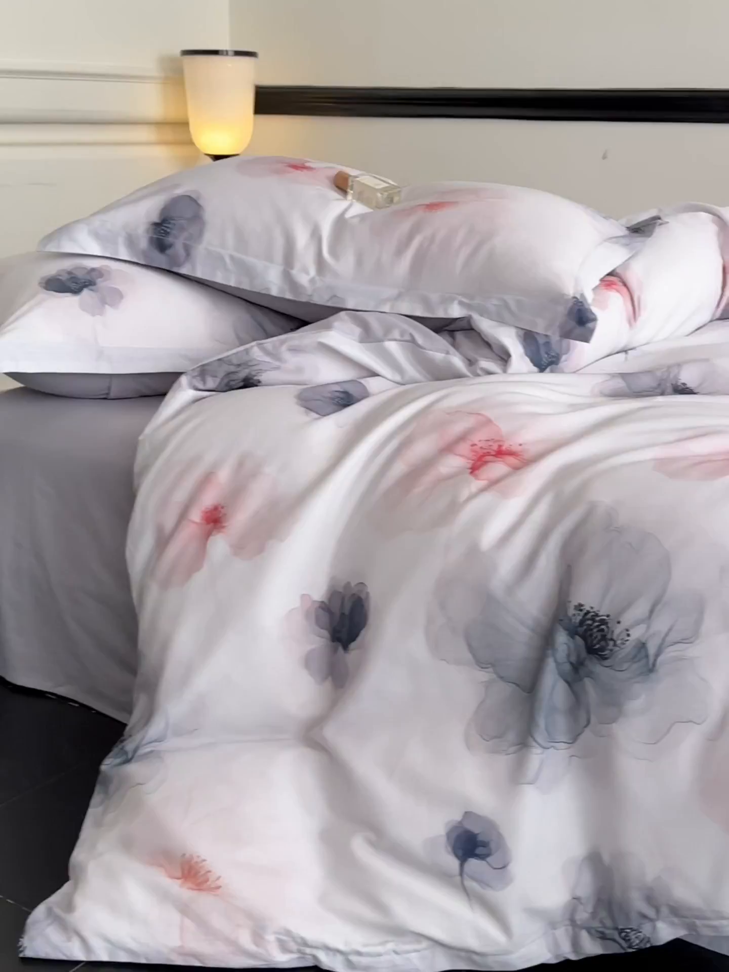 91家纺网 家纺一手货源 找家纺 金鑫汇家纺 2026新款全棉高端数码印花四件套 春晓-紫