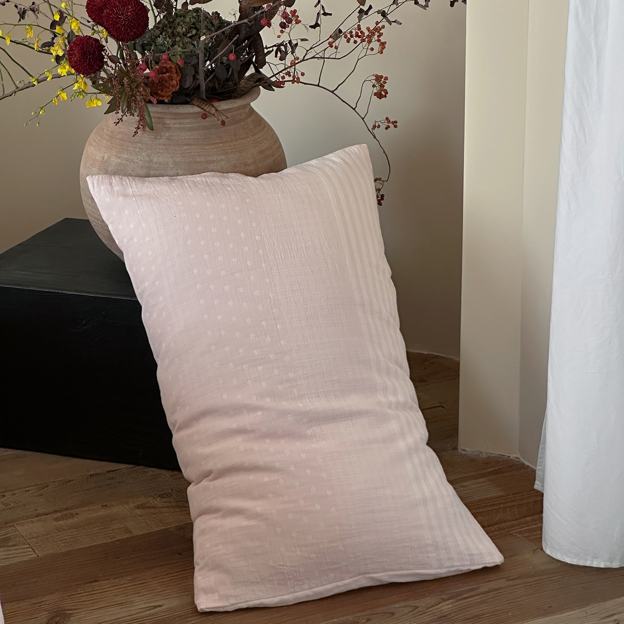 91家纺网 家纺一手货源 找家纺 云上 2026春季新款双层纱色织大提花四件套-日耳曼系列 日耳曼-粉