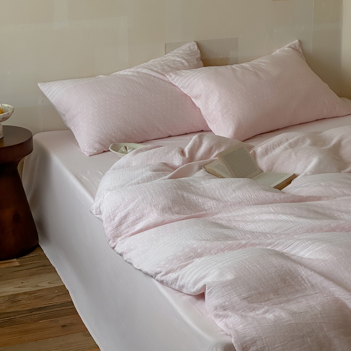 91家纺网 家纺一手货源 找家纺 （总）云上 2026春季新款双层纱色织大提花四件套-日耳曼系列