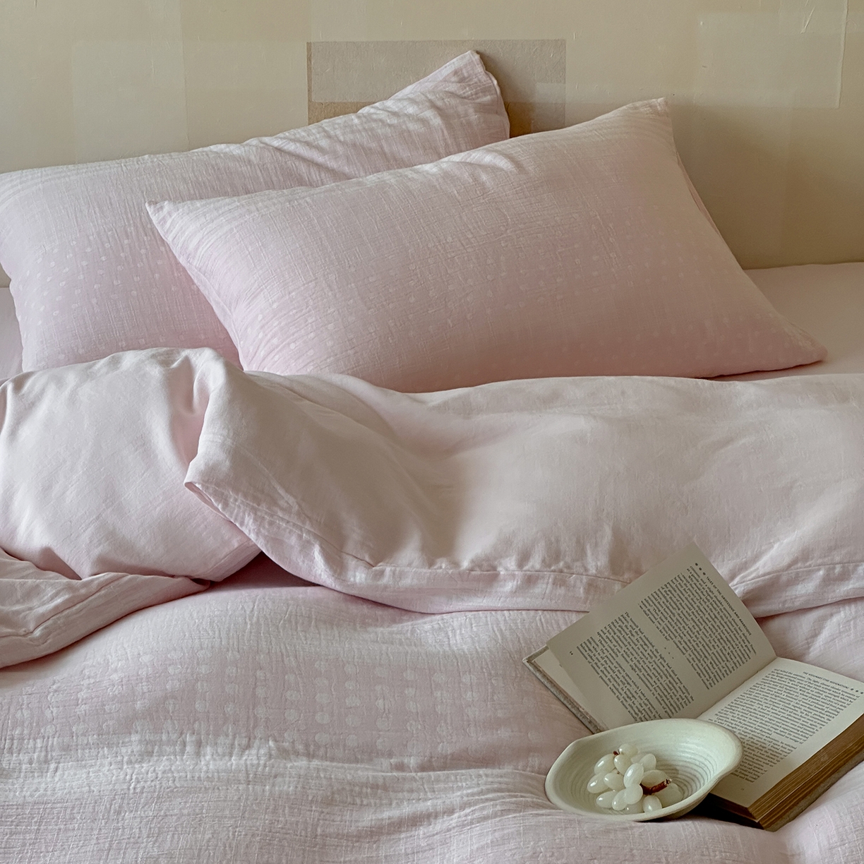 91家纺网 家纺一手货源 找家纺 （总）云上 2026春季新款双层纱色织大提花四件套-日耳曼系列