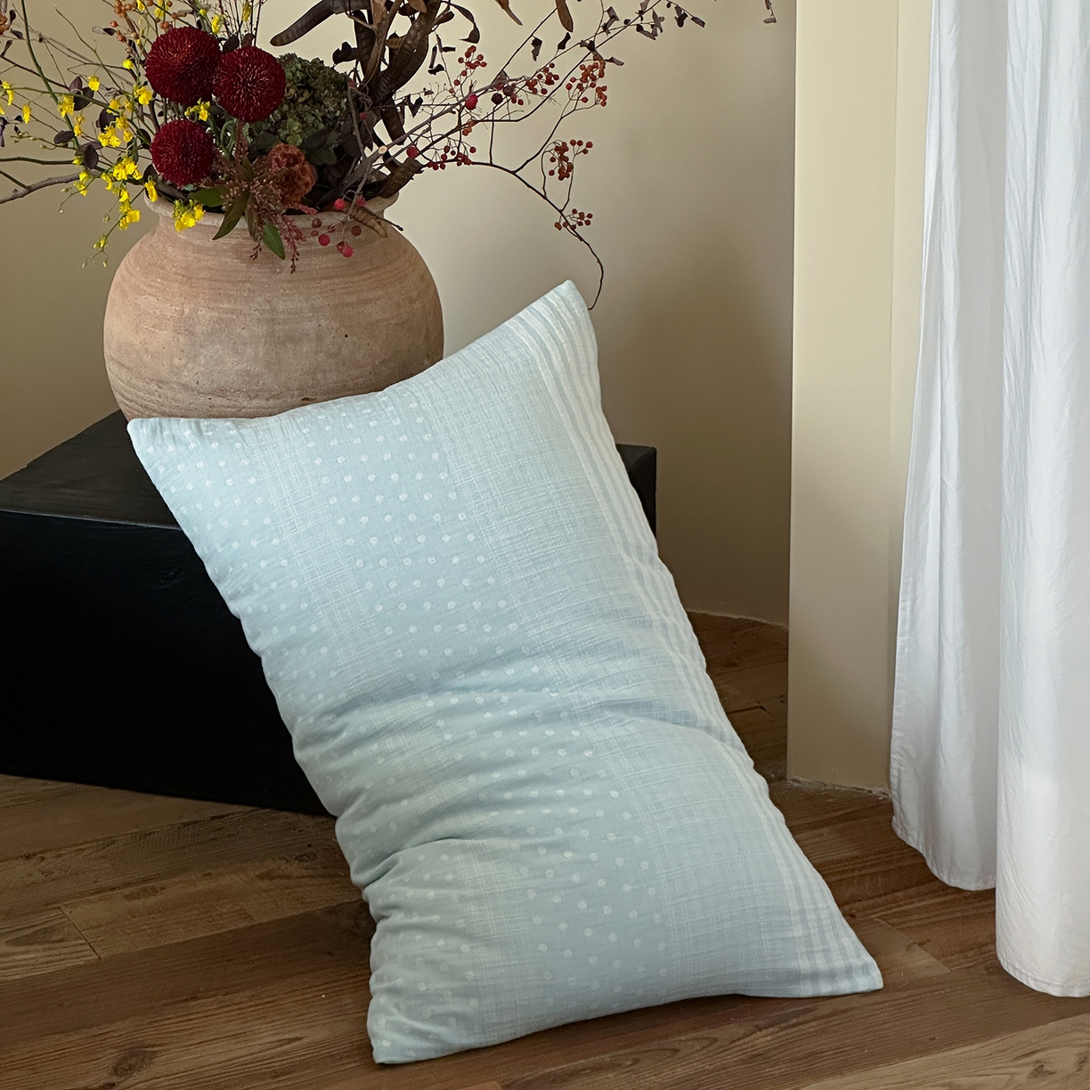 91家纺网 家纺一手货源 找家纺 云上 2026春季新款双层纱色织大提花四件套-日耳曼系列 日耳曼-蓝