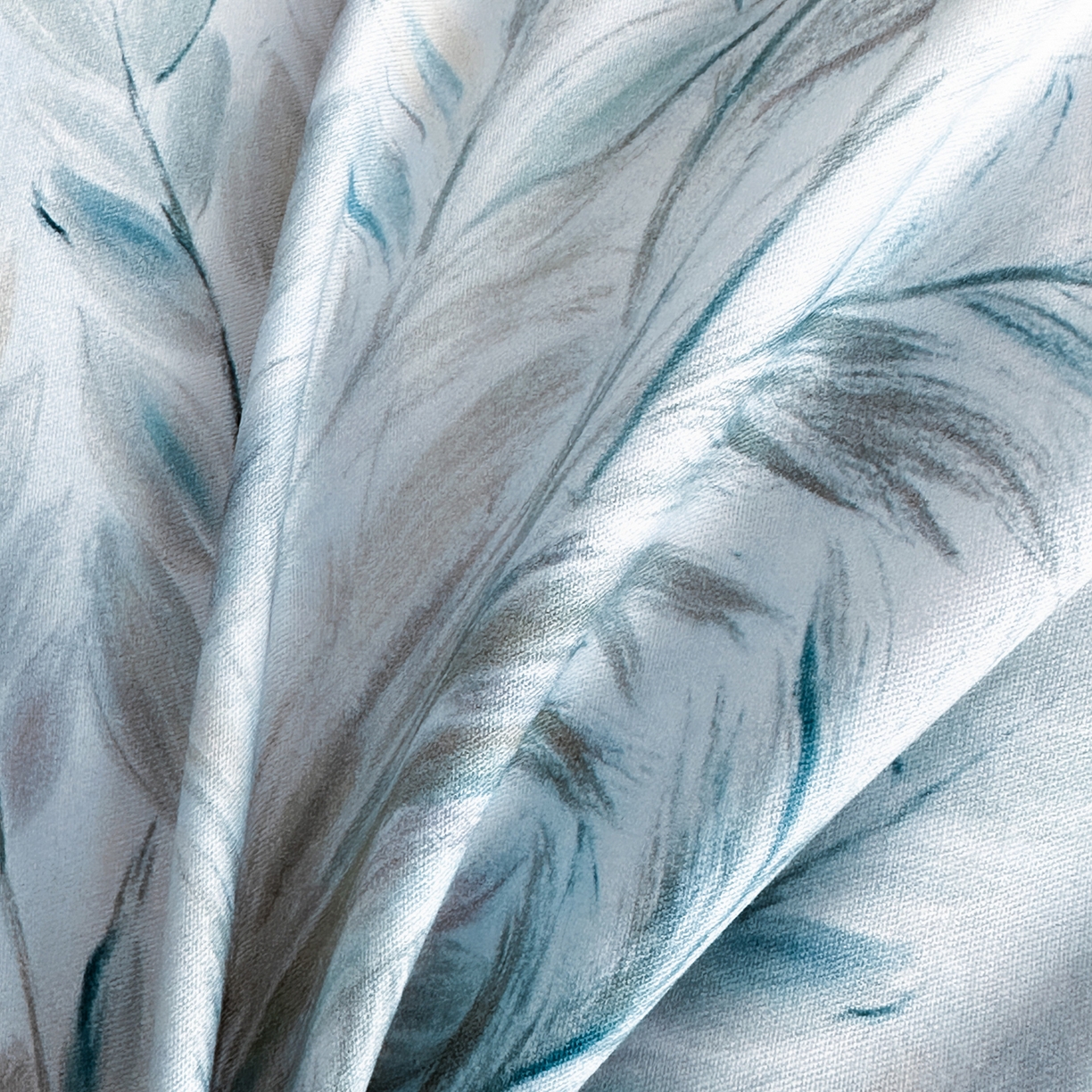 91家纺网 家纺一手货源 找家纺 金鑫汇家纺 2026新款全棉高端数码印花四件套 幽兰生香-蓝