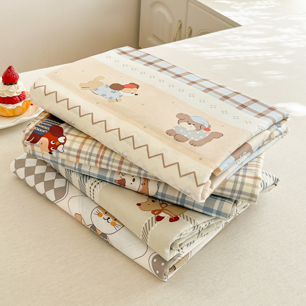 91家纺网 家纺一手货源 找家纺 （总）菲梵家纺 2026春夏新款小清新印花全棉12868单被套