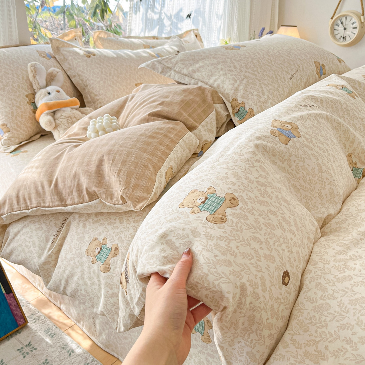 91家纺网 家纺一手货源 找家纺 （总）菲梵家纺 2026春夏新款小清新印花全棉12868单被套