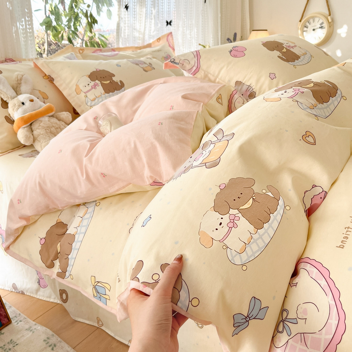 91家纺网 家纺一手货源 找家纺 （总）菲梵家纺 2026春夏新款小清新印花全棉12868单被套