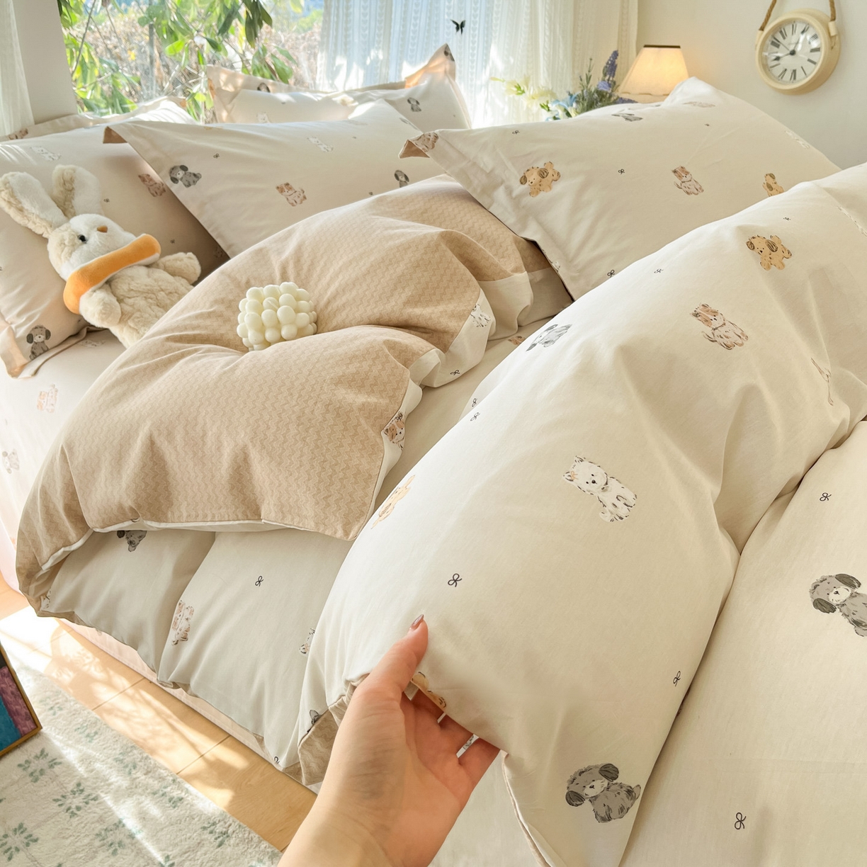 91家纺网 家纺一手货源 找家纺 （总）菲梵家纺 2026春夏新款小清新印花全棉12868单被套