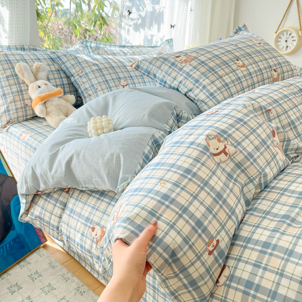 91家纺网 家纺一手货源 找家纺 （总）菲梵家纺 2026春夏新款小清新印花全棉12868单被套