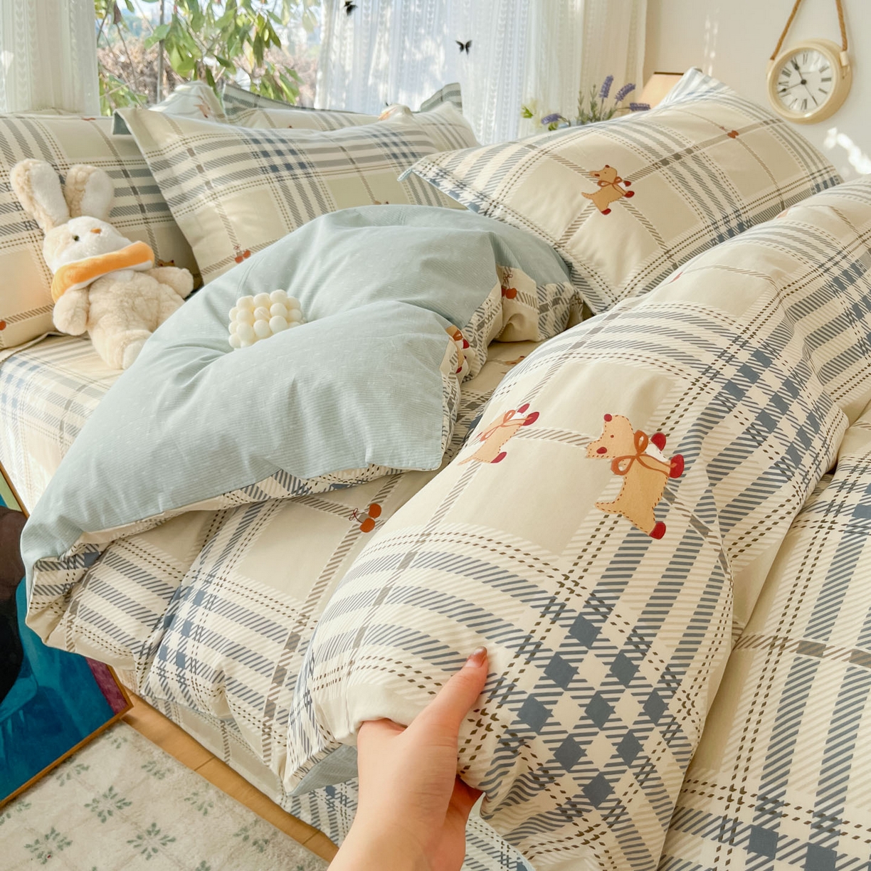 91家纺网 家纺一手货源 找家纺 （总）菲梵家纺 2026春夏新款小清新印花全棉12868单被套