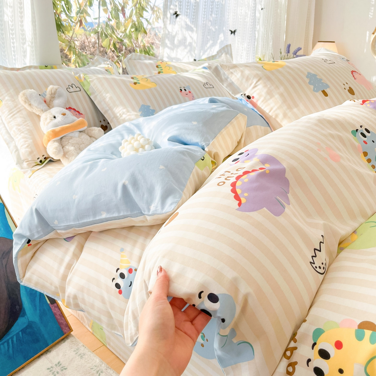 91家纺网 家纺一手货源 找家纺 （总）菲梵家纺 2026春夏新款小清新印花全棉12868单被套