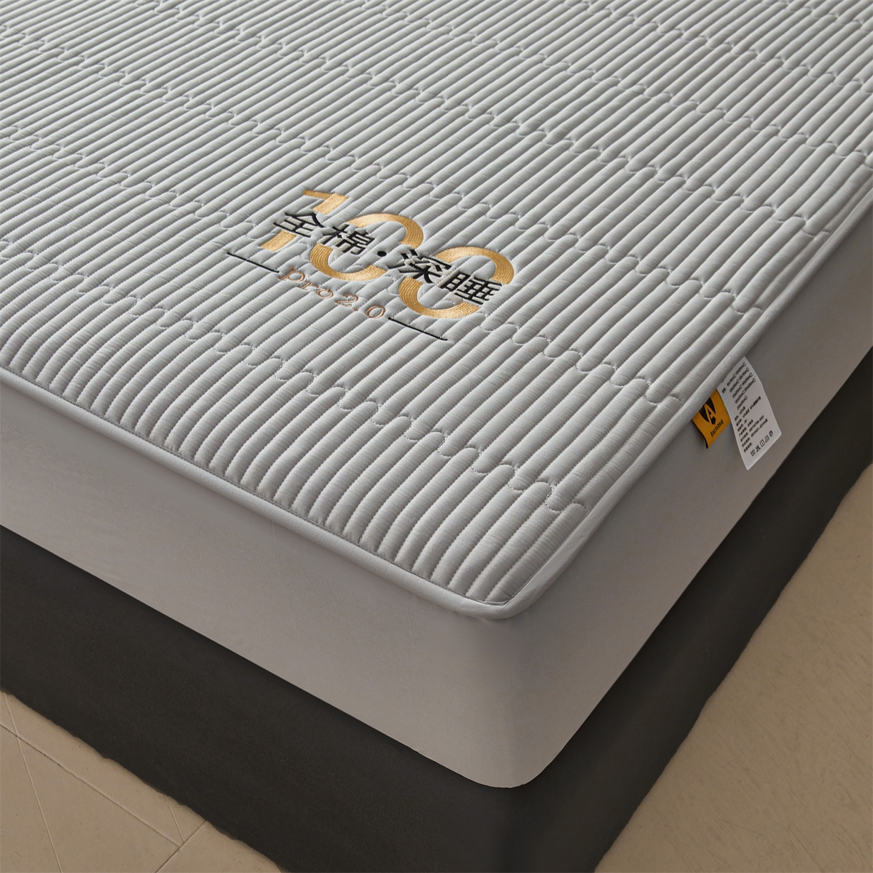 91家纺网 家纺一手货源 找家纺 居眠 2026新款卡米-100%全棉棉花床笠 卡米-灰