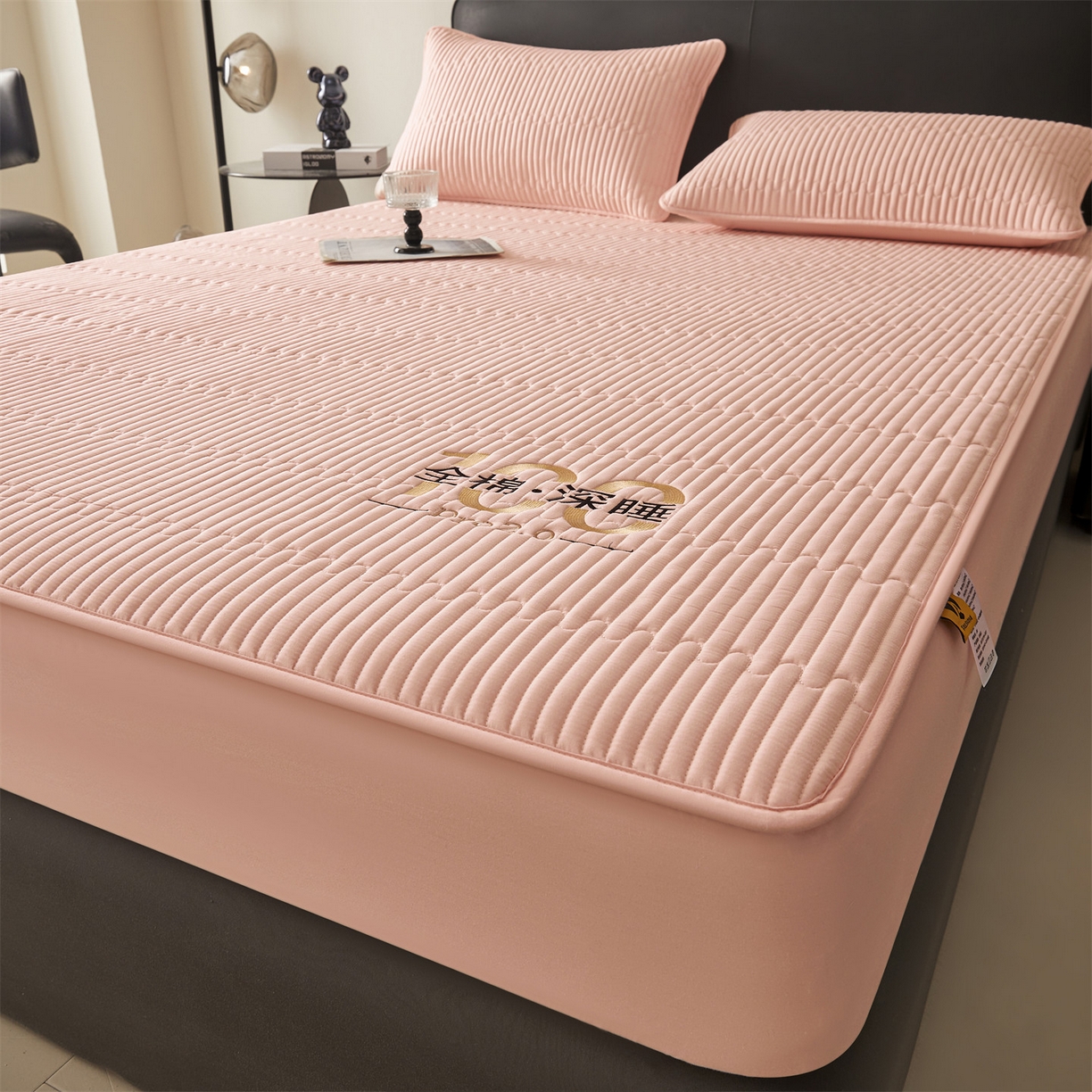 91家纺网 家纺一手货源 找家纺 居眠 2026新款卡米-100%全棉棉花床笠 卡米-粉