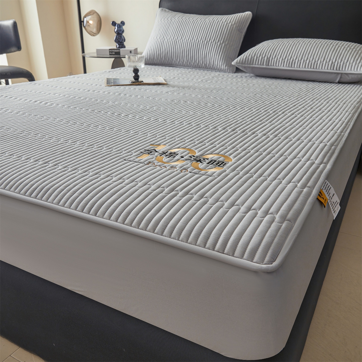 91家纺网 家纺一手货源 找家纺 居眠 2026新款卡米-100%全棉棉花床笠 卡米-灰