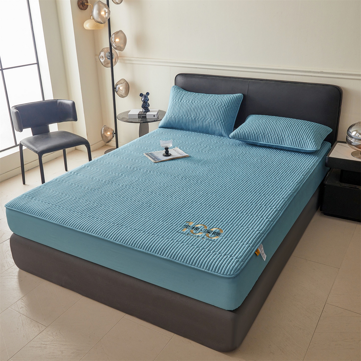 91家纺网 家纺一手货源 找家纺 居眠 2026新款卡米-100%全棉棉花床笠 卡米-蓝