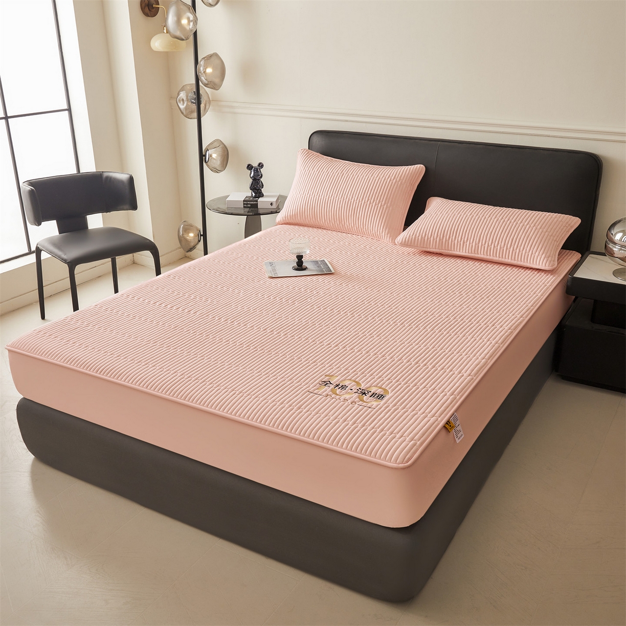 91家纺网 家纺一手货源 找家纺 居眠 2026新款卡米-100%全棉棉花床笠 卡米-粉