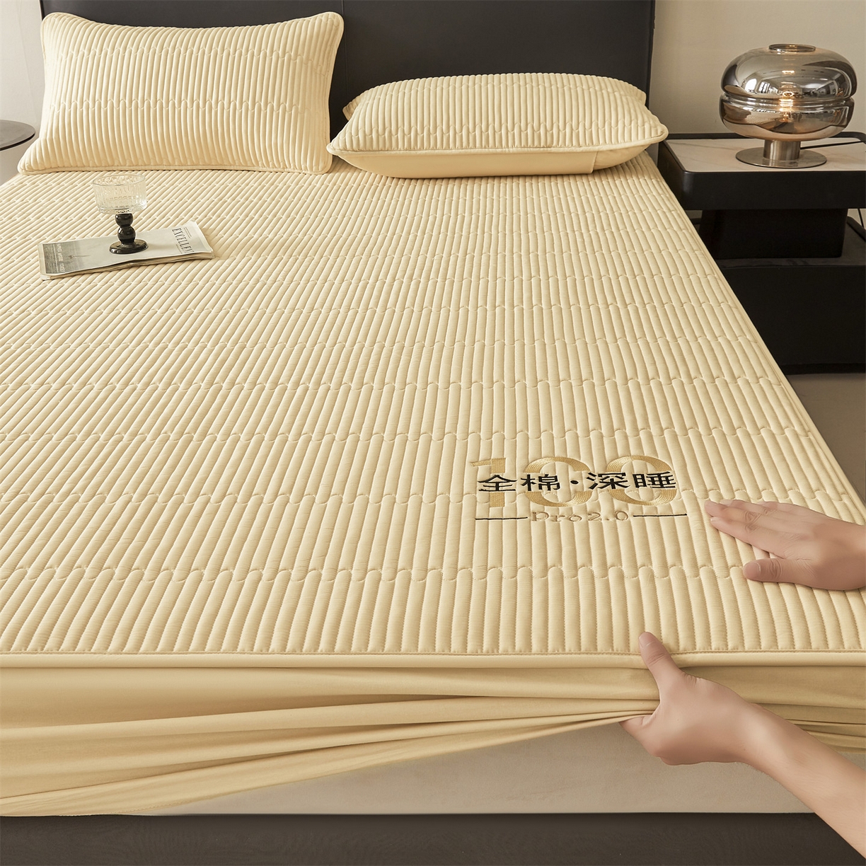 91家纺网 家纺一手货源 找家纺 居眠 2026新款卡米-100%全棉棉花床笠 卡米-卡