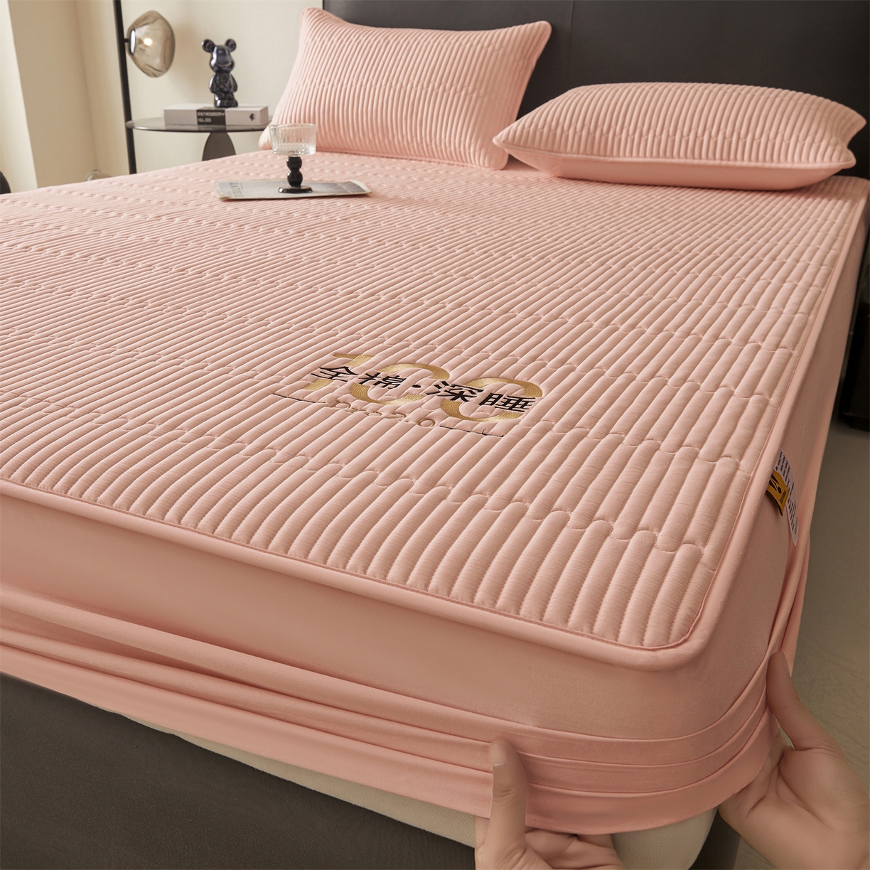 91家纺网 家纺一手货源 找家纺 居眠 2026新款卡米-100%全棉棉花床笠 卡米-粉