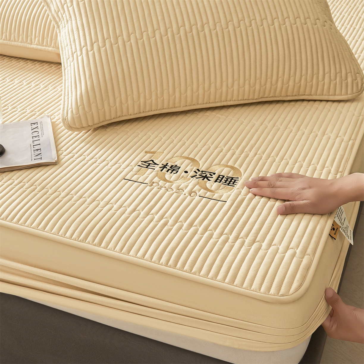 91家纺网 家纺一手货源 找家纺 居眠 2026新款卡米-100%全棉棉花床笠 卡米-卡