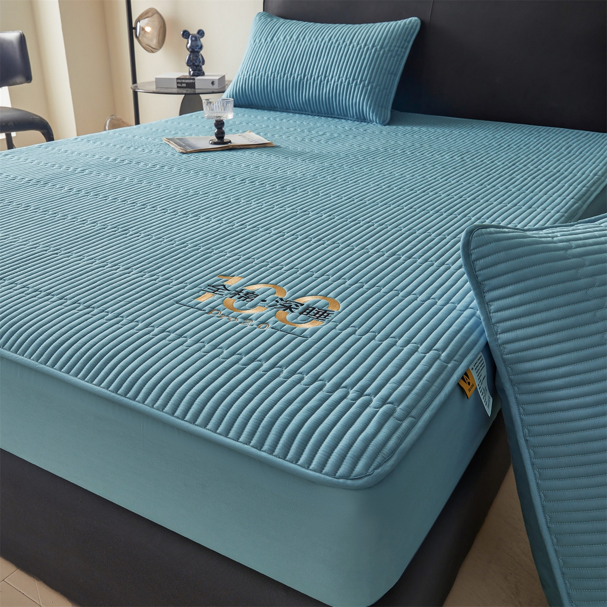 91家纺网 家纺一手货源 找家纺 居眠 2026新款卡米-100%全棉棉花床笠 卡米-蓝