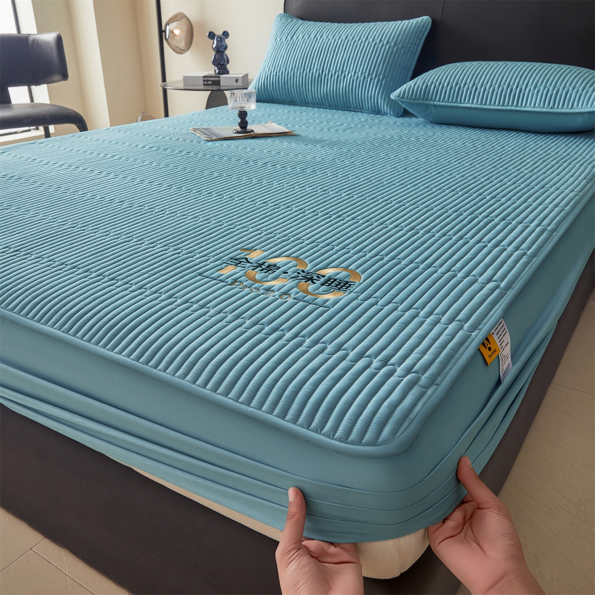 91家纺网 家纺一手货源 找家纺 居眠 2026新款卡米-100%全棉棉花床笠 卡米-蓝